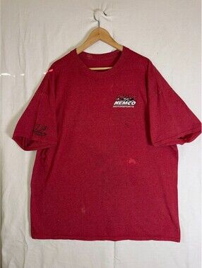 :Vintage NASCAR Shirt Mens 2XL Red John Hunter Joe Nemechek SWM NEMCO Motorspor